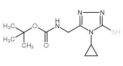 5-(N-叔丁氧基羰基氨基甲基)-4-环丙基-1,2,4-噻唑-3-硫醇结构式