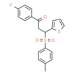 1-(4-fluorophenyl)-3-(thiophen-2-yl)-3-tosylpropan-1-one结构式