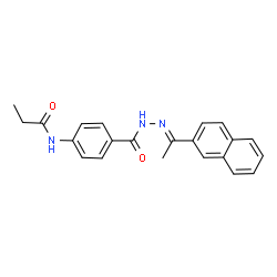 N-[4-({(2E)-2-[1-(naphthalen-2-yl)ethylidene]hydrazinyl}carbonyl)phenyl]propanamide Structure
