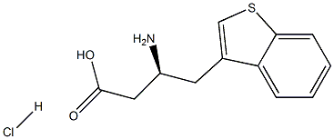 (S)-3-Amino-4-(3-benzothienyl)-butyric acid-HCl结构式