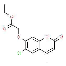 ethyl 2-(6-chloro-4-methyl-2-oxochromen-7-yl)oxyacetate结构式