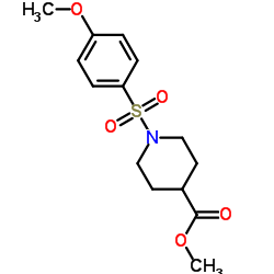 Methyl 1-[(4-methoxyphenyl)sulfonyl]-4-piperidinecarboxylate Structure