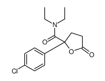 2-(4-chlorophenyl)-N,N-diethyl-5-oxooxolane-2-carboxamide Structure