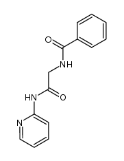 N-benzoyl-glycine pyridin-2-ylamide结构式