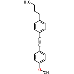 1-丁基-4-((4-甲氧基苯基)乙炔基)苯结构式