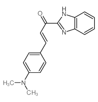 2-Propen-1-one, 1-(1H-benzimidazol-2-yl)-3-(4-(dimethylamino)phenyl)-结构式