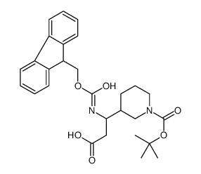 3-(Fmoc-amino)-3-(1-Boc-3-piperidyl)propanoic Acid structure