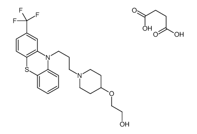 butanedioic acid,2-[1-[3-[2-(trifluoromethyl)phenothiazin-10-yl]propyl]piperidin-4-yl]oxyethanol Structure