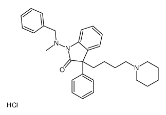 1-[benzyl(methyl)amino]-3-phenyl-3-(4-piperidin-1-ium-1-ylbutyl)indol-2-one,chloride结构式