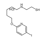 2-[5-(5-iodopyridin-2-yl)oxypentylamino]ethanethiol,hydrochloride Structure