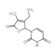 1-(3-ethyl-4-methyl-5-oxo-2H-furan-2-yl)pyrimidine-2,4-dione结构式