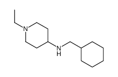 N-(Cyclohexylmethyl)-1-ethyl-4-piperidinamine结构式