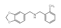 1-(1,3-benzodioxol-5-yl)-N-[(2-methylphenyl)methyl]methanamine Structure