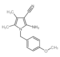 2-amino-1-[(4-methoxyphenyl)methyl]-4,5-dimethylpyrrole-3-carbonitrile Structure