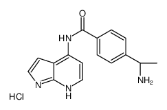 (R)-4-(1-氨基乙基)-N-1H-吡咯并[2,3-B]吡啶-4-基苯甲酰胺盐酸盐结构式