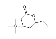 (4R,6S)-6-(iodomethyl)-4-trimethylsilyloxan-2-one结构式