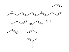 [4-[(Z)-2-benzamido-3-(4-bromoanilino)-3-oxoprop-1-enyl]-2-methoxyphenyl] acetate结构式