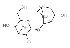 b-D-Glucopyranose, 1,6-dideoxy-1,6-epithio-4-O-a-D-glucopyranosyl- structure