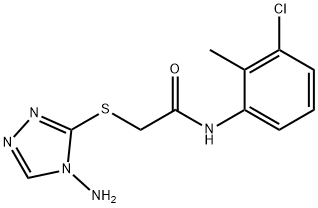 2-((4-amino-4h-1,2,4-triazol-3-yl)thio)-n-(3-chloro-2-methylphenyl)acetamide结构式