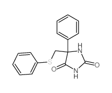 2,4-Imidazolidinedione,5-phenyl-5-[(phenylthio)methyl]-结构式