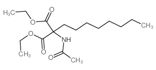 Propanedioicacid, 2-(acetylamino)-2-octyl-, 1,3-diethyl ester结构式