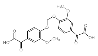 2-[3-methoxy-4-[(2-methoxy-4-oxalo-phenoxy)methoxy]phenyl]-2-oxo-acetic acid structure