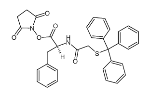 (S)-3-Phenyl-2-(2-tritylsulfanyl-acetylamino)-propionic acid 2,5-dioxo-pyrrolidin-1-yl ester结构式