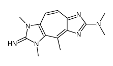 6-dimethylamino-1,3,4-trimethyl-1,3-dihydro-cyclohepta[1,2-d:4,5-d']diimidazol-2-ylideneamine结构式