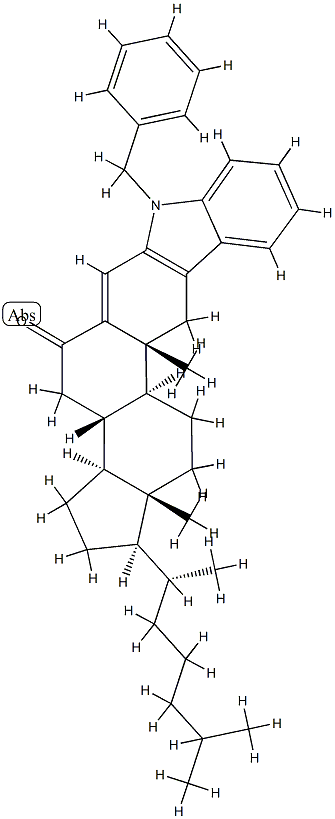 1'-Phenylmethyl-1'H-cholest-2-eno[3,2-b]indol-4-en-6-one Structure