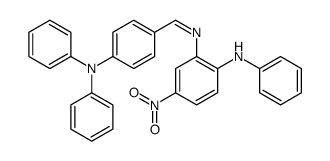 4-nitro-N-phenyl-2-[[4-(N-phenylanilino)phenyl]methylideneamino]aniline结构式