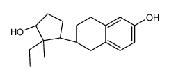 (6R)-6-[(1S,2S,3S)-2-ethyl-3-hydroxy-2-methylcyclopentyl]-5,6,7,8-tetrahydronaphthalen-2-ol结构式