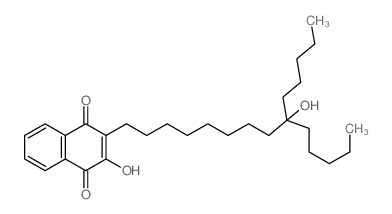 4-hydroxy-3-(9-hydroxy-9-pentyl-tetradecyl)naphthalene-1,2-dione结构式