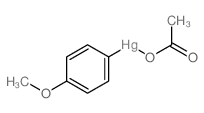 acetyloxy-(4-methoxyphenyl)mercury Structure