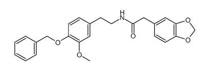 2-benzo[1,3]dioxol-5-yl-N-(4-benzyloxy-3-methoxy-phenethyl)-acetamide Structure