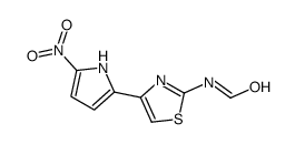 N-[4-(5-Nitro-1H-pyrrol-2-yl)-2-thiazolyl]formamide结构式