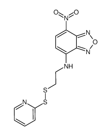 1,4-(N-2-aminoethyl-2'-pyridyl disulfide)-7-nitrobenzo-2-oxa-1,3-diazole结构式