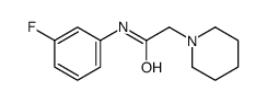 N-(3-fluorophenyl)-2-piperidin-1-ylacetamide结构式