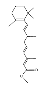 rac.-all-trans-3,7-Dimethyl-9-(2,6,6-trimethyl-1-cyclohexen-1-yl)-2,4,8-nonatriensaeuremethylester结构式