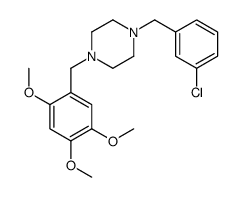 1-[(3-chlorophenyl)methyl]-4-[(2,4,5-trimethoxyphenyl)methyl]piperazine结构式