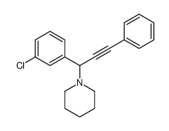 1-[1-(3-chlorophenyl)-3-phenylprop-2-ynyl]piperidine Structure