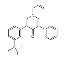 3-phenyl-1-prop-2-enyl-5-[3-(trifluoromethyl)phenyl]pyridin-4-one结构式
