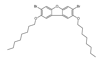 3,7-dibromo-2,8-dioctoxydibenzofuran结构式