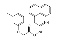 [(Z)-(1-amino-2-naphthalen-1-ylethylidene)amino] 2-(3-methylphenoxy)acetate Structure