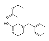 ethyl 2-(1-benzyl-3-oxopiperazin-2-yl)acetate structure
