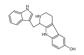 1-(1H-indol-3-ylmethyl)-2,3,4,9-tetrahydro-1H-pyrido[3,4-b]indol-6-ol结构式
