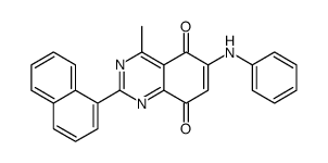 6-anilino-4-methyl-2-naphthalen-1-ylquinazoline-5,8-dione Structure