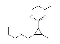 butyl 2-methyl-3-pentylcyclopropane-1-carboxylate结构式