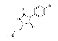 3-(4-bromo-phenyl)-5-(2-methylsulfanyl-ethyl)-2-thioxo-imidazolidin-4-one结构式