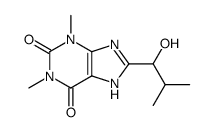 8-(1-hydroxy-2-methyl-propyl)-1,3-dimethyl-3,7(9)-dihydro-purine-2,6-dione结构式