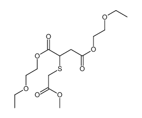 bis(2-ethoxyethyl) 2-(2-methoxy-2-oxoethyl)sulfanylbutanedioate结构式